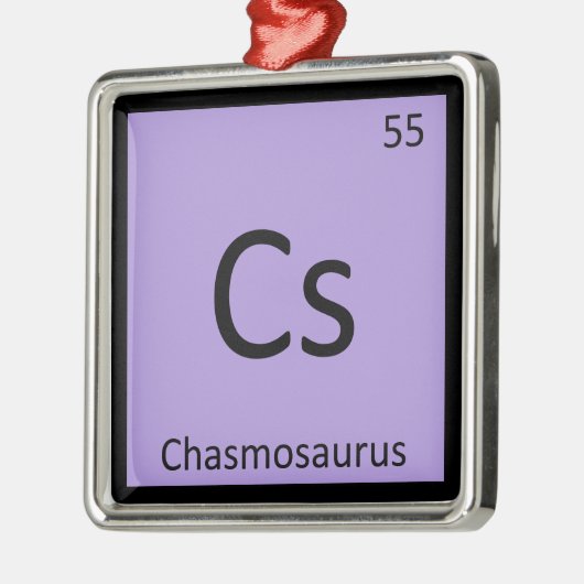 Cs - Chasmosaurus Dinosaur Chemistry Element Metalen Ornament (Links)