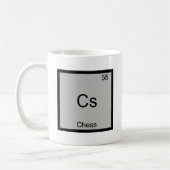 Cs - Chess Funny Chemistry Element Symbol T-Shirt Koffiemok (Links)