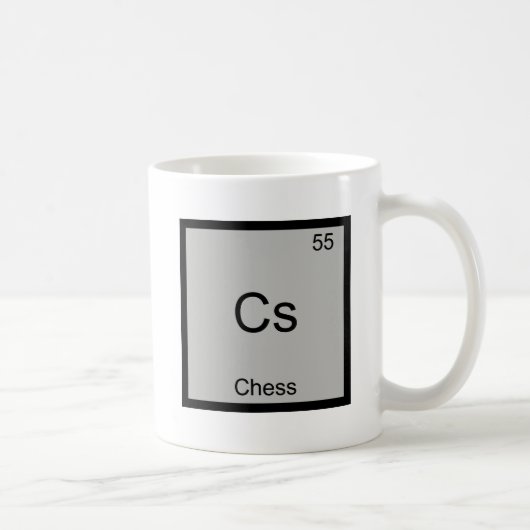 Cs - Chess Funny Chemistry Element Symbol T-Shirt Koffiemok (Rechts)