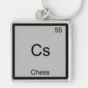 Cs - Chess Funny Chemistry Element Symbol T-Shirt Sleutelhanger
