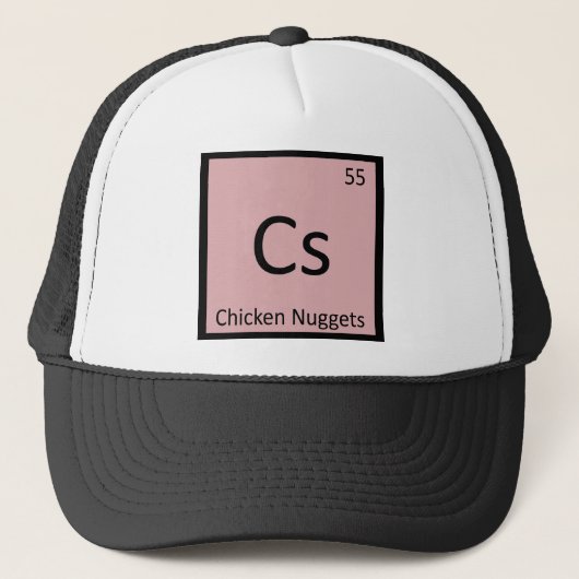 Cs - Chicken Nuggets Appetizer Chemistry Symbool Trucker Pet (Voorkant)