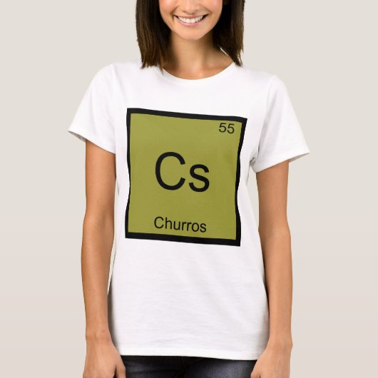 Cs - Churros Funny Chemistry Element Symbol T-shir T-shirt (Voorkant)