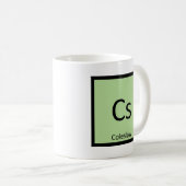 Cs - Coleslaw Chemistry Periodic Table Symbol Koffiemok (Voorkant rechts)