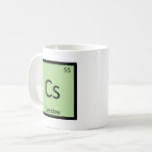 Cs - Coleslaw Chemistry Periodic Table Symbol Koffiemok (Voorkant links)