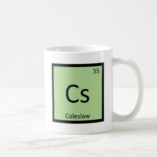 Cs - Coleslaw Chemistry Periodic Table Symbol Koffiemok (Rechts)
