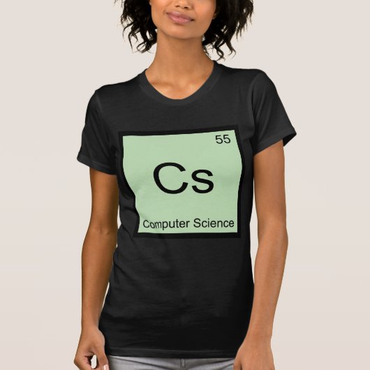 Cs - Computerwetenschappen Chemie Elementsymbool T T-shirt (Voorkant)