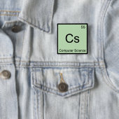Cs - Computerwetenschappen Chemie Elementsymbool T Vierkante Button 5,1 Cm (In situ)