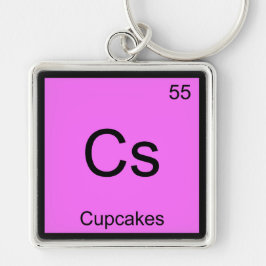 Cs - Cupcakes Chemistry Element Symbol Dessert T-s Sleutelhanger