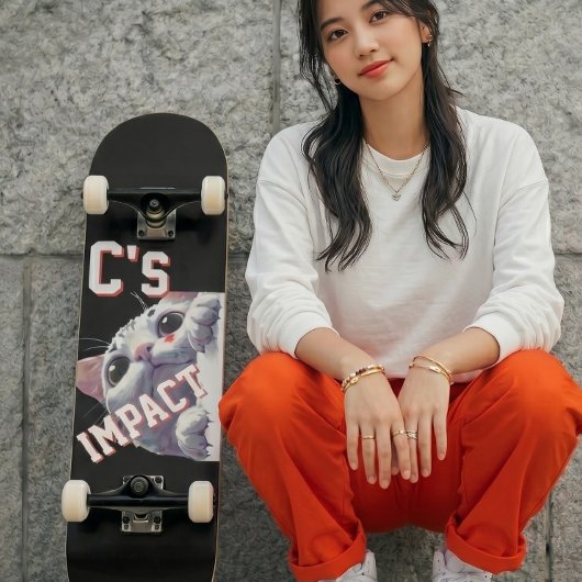 C's IMPACT Cute Cat Persoonlijk Skateboard