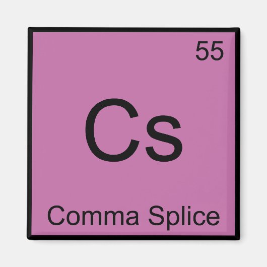 Cs - Komma-splitsing Chemie Element Symbool Grappi Magneet (Voorkant)