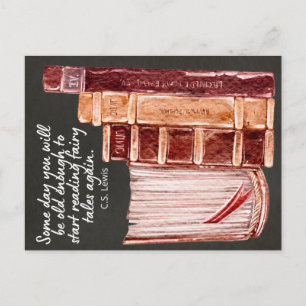 CS Lewis Books lezen Feestdagenkaart