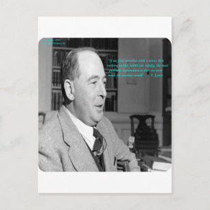 CS Lewis & "Other Worlds" Quote Briefkaart