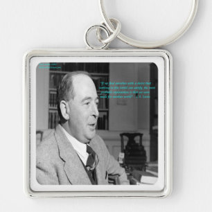 CS Lewis & "Other Worlds" Quote Sleutelhanger