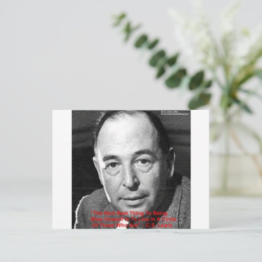 CS Lewis "Surround Yourself" Wisdom Quote Gifts Briefkaart (Staand voorkant)