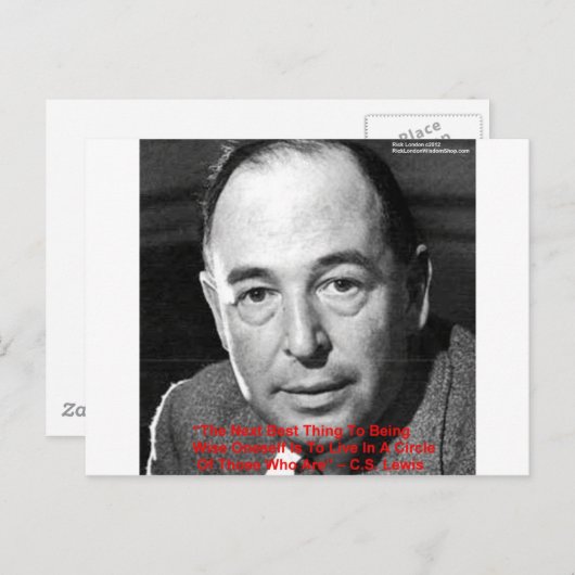 CS Lewis "Surround Yourself" Wisdom Quote Gifts Briefkaart (Voorkant / Achterkant)