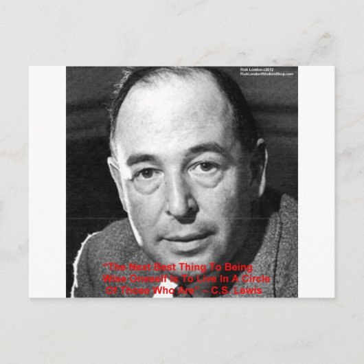 CS Lewis "Surround Yourself" Wisdom Quote Gifts Briefkaart (Voorkant)