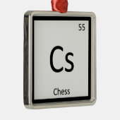 Cs - Schaakspel Chemie Periodieke Tabel Symbool Metalen Ornament (Rechts)