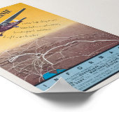 Cs. St. Aerolinie Tsjechoslowakije Vintage Poster (Hoek)