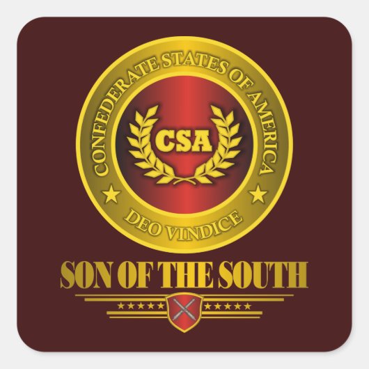 CSA - Zoon van het Zuiden Vierkante Sticker (Voorkant)