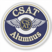 CSAT-alumnus op maat gesneden vinyl sticker (Voorkant)
