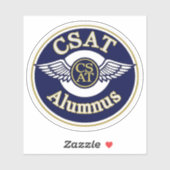 CSAT-alumnus op maat gesneden vinyl sticker (Vel)