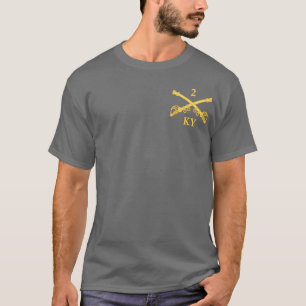 CSC -2e Kentucky Cavalry (messing-rood) T-shirt