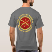 CSC -2e Kentucky Cavalry (messing-rood) T-shirt (Achterkant)
