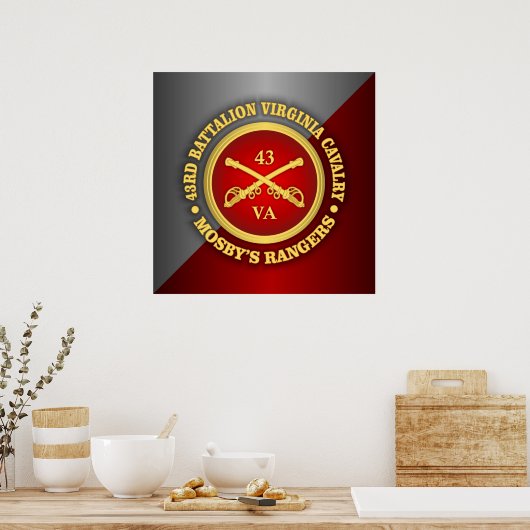 CSC -43rd Battalion Virginia Cavalry (Mosby) Poster (Keuken)