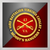 CSC -43rd Battalion Virginia Cavalry (Mosby) Poster (Voorkant)