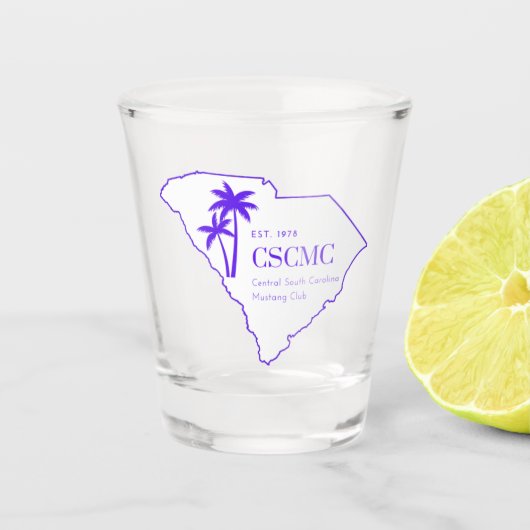 CSCMC PAARSE LOGO SHOT GLAS (Voorkant)