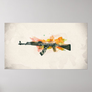 CSGO AK47 Wasteland Rebel Poster