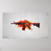 CSGO M4A4 Howl schilderen Poster (Voorkant)