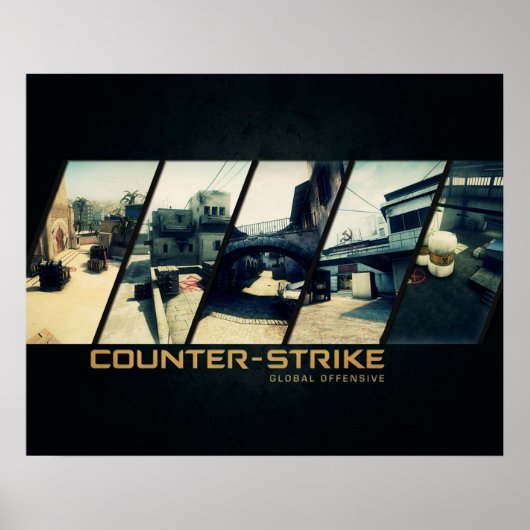 CSGO MAPS HQ POSTER (Voorkant)