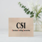 CSI-christenen Briefkaart (Staand voorkant)
