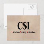 CSI-christenen Briefkaart (Voorkant / Achterkant)