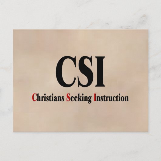 CSI-christenen Briefkaart (Voorkant)