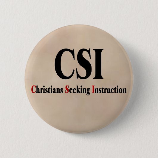 CSI-christenen Ronde Button 5,7 Cm (Voorkant)