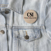 CSI-christenen Ronde Button 5,7 Cm (In situ)