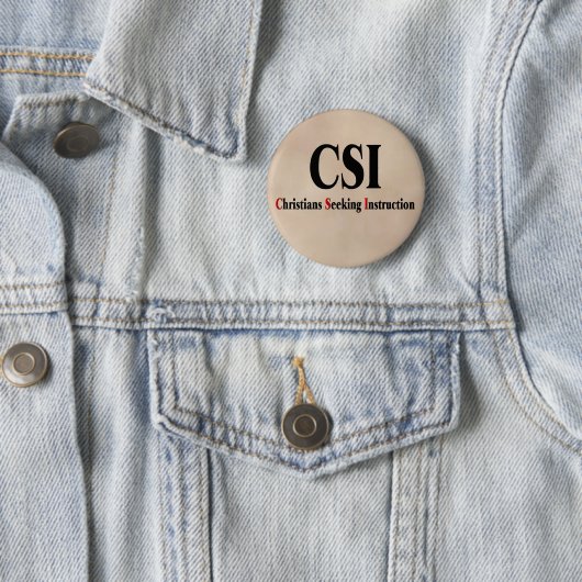 CSI-christenen Ronde Button 5,7 Cm (In situ)