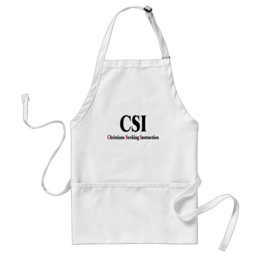 CSI-christenen Standaard Schort (Voorkant)