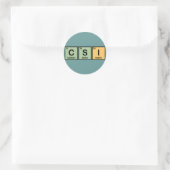 CSI gemaakt van elementen Ronde Sticker (Tas)