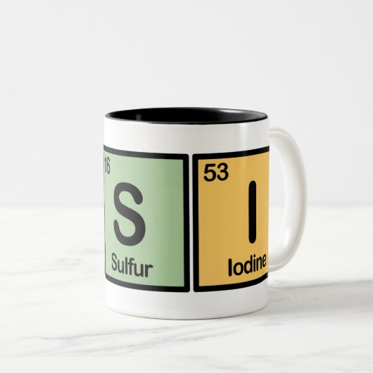 CSI gemaakt van elementen Tweekleurige Koffiemok (Voorkant rechts)