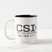CSI / Je plaats toevoegen Tweekleurige Koffiemok (Links)