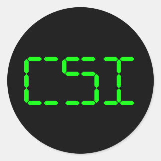 CSI kleine Ronde Sticker