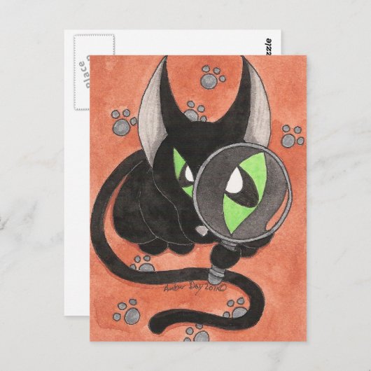 CSI Onyx Cat Briefkaart (Voorkant / Achterkant)