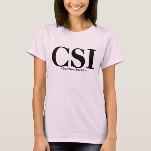 CSI T-shirts en cadeautjes. (Voorkant)