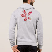 CSL St. Augustine Zippered Grijze Hoodie Donkerroo (Achterkant)