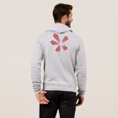 CSL St. Augustine Zippered Grijze Hoodie Donkerroo (Achterkant volledig)
