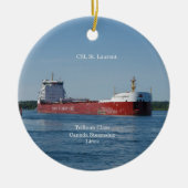 CSL St. Laurent-versiering Keramisch Ornament (Voorkant)