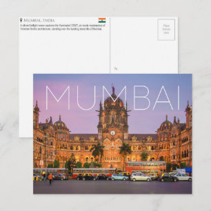 CSMT, Mumbai, India Reisansichtkaart Briefkaart